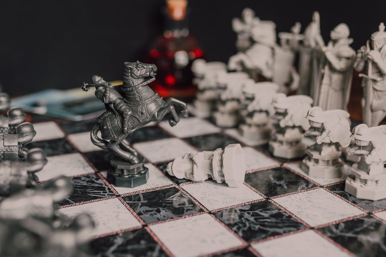Photo by RDNE Stock project: https://www.pexels.com/photo/close-up-shot-of-chess-pieces-7979070/